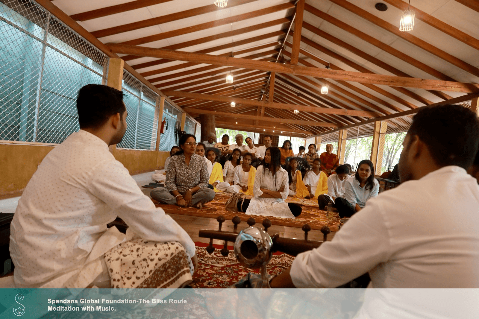 Meditation circle with music